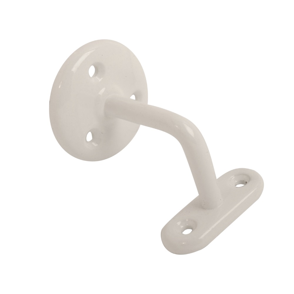 Steel Handrail Bracket White 63mm (Retail Pack of 1)