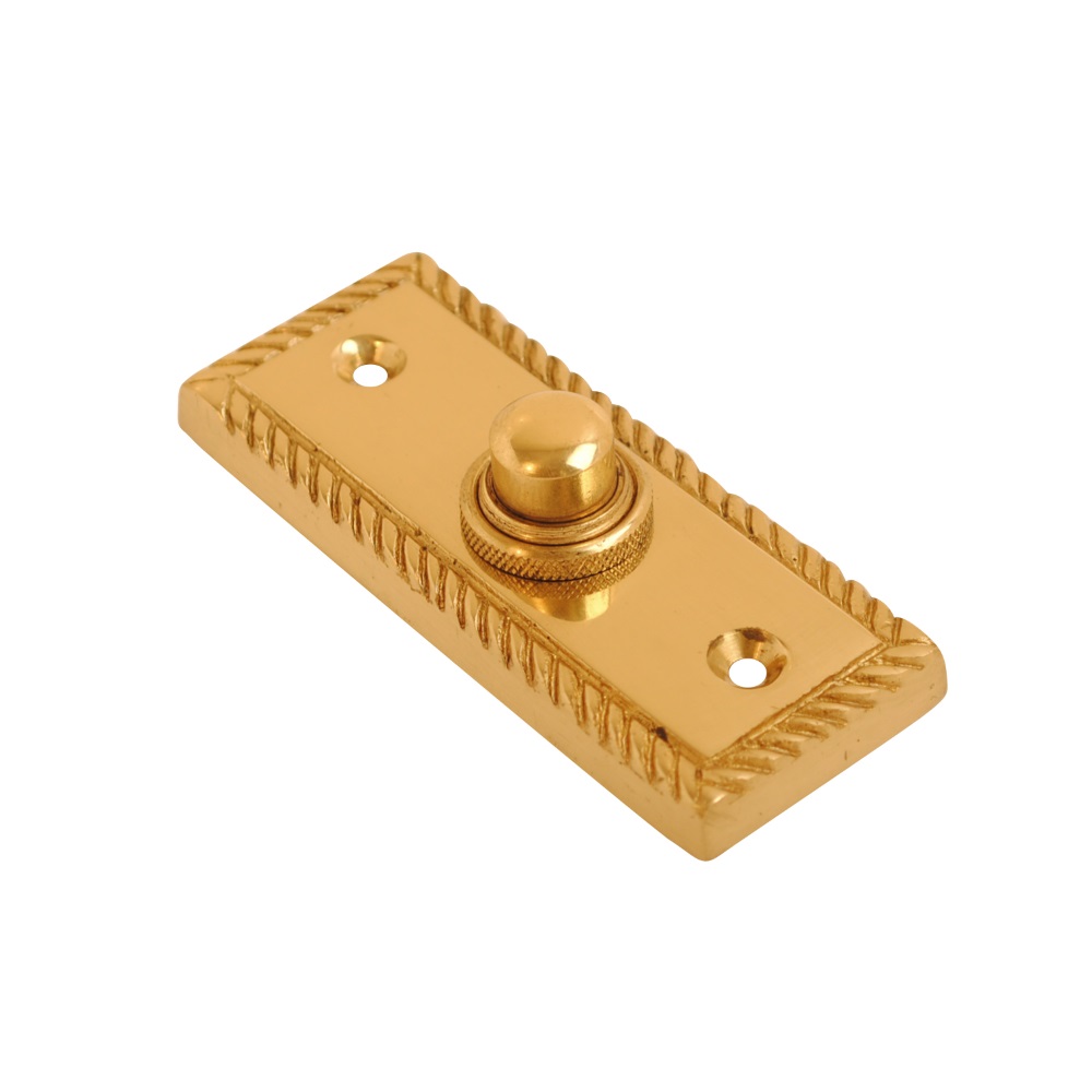 Georgian Bell Push Polished Brass 75mm (Retail Pack of 1)