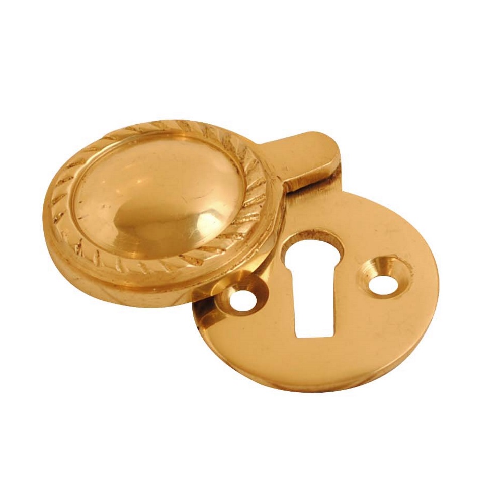 Georgian Escutcheon Covered Brass 32mm (Retail Pack of 2)