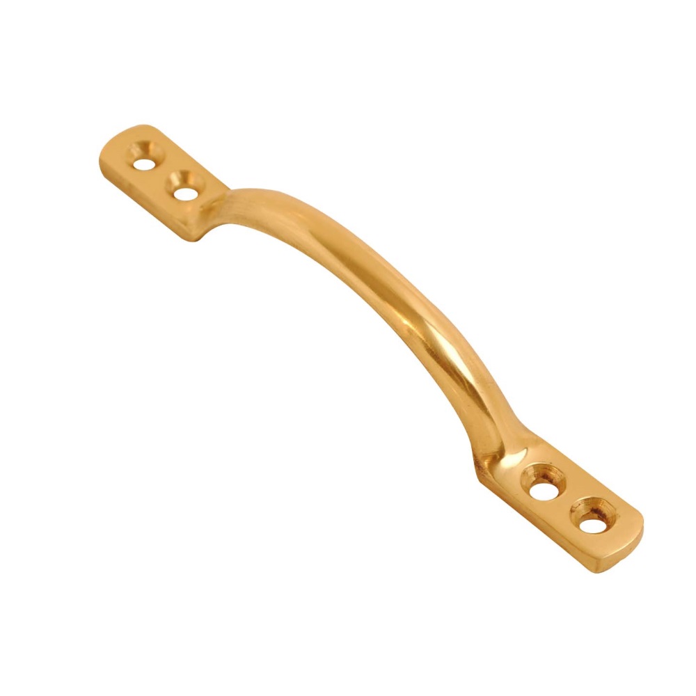 Sash Handle Polished Brass 125mm (Retail Pack of 1)