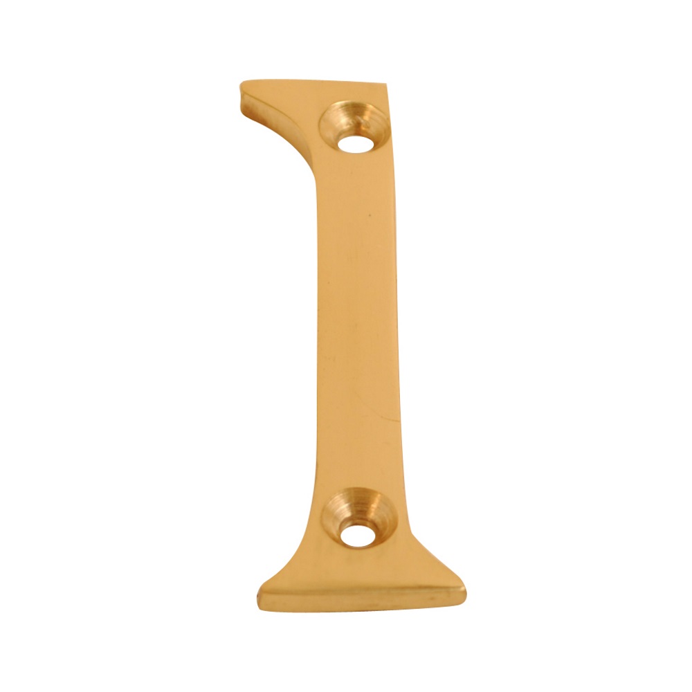 Numeral Figure 1 Brass 75mm (Retail Pack of 1)