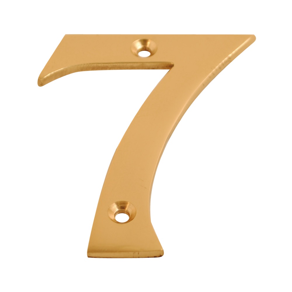 Numeral Figure 7 Brass 75mm (Retail Pack of 1)