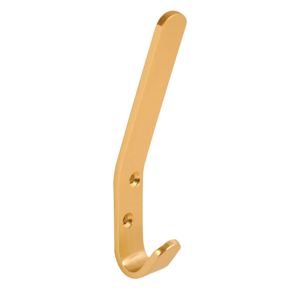 Hat & Coat Hook Gold Anodised 125mmx4mm