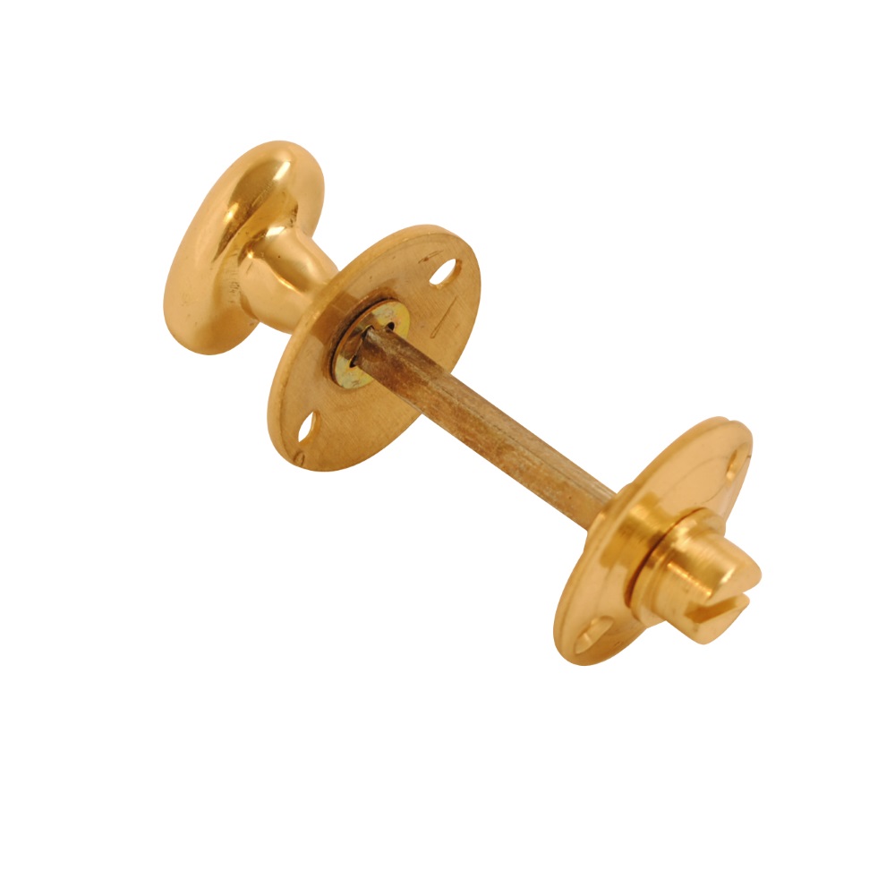 Thumbturn & Release Bathroom Lock polished Brass  (Retail Pack of 1)