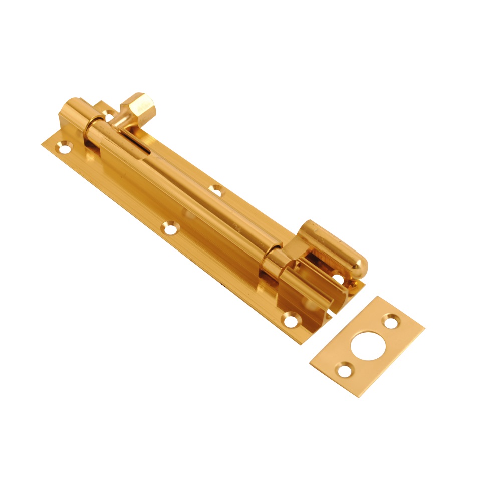 38mm Barrel Bolt Necked Brass 100mm x 38mm