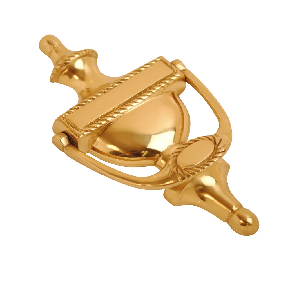 Georgian Urn Knocker Polished Brass 165mm (Retail Pack of 1)