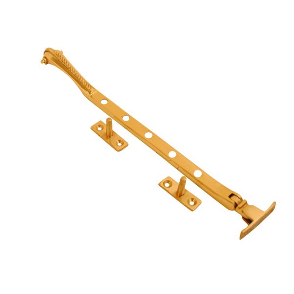Georgian Casement Stay Brass 250mm (Retail Pack of 1)