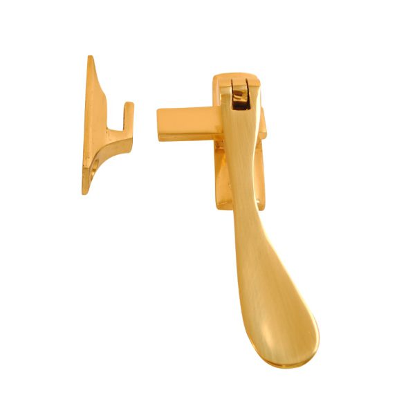 Victorian Hook & Mortice Fastener Brass 100mm