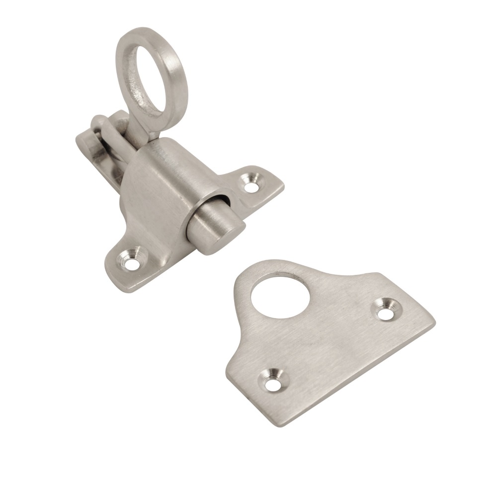 Ring Fanlight Catch Satin Chrome