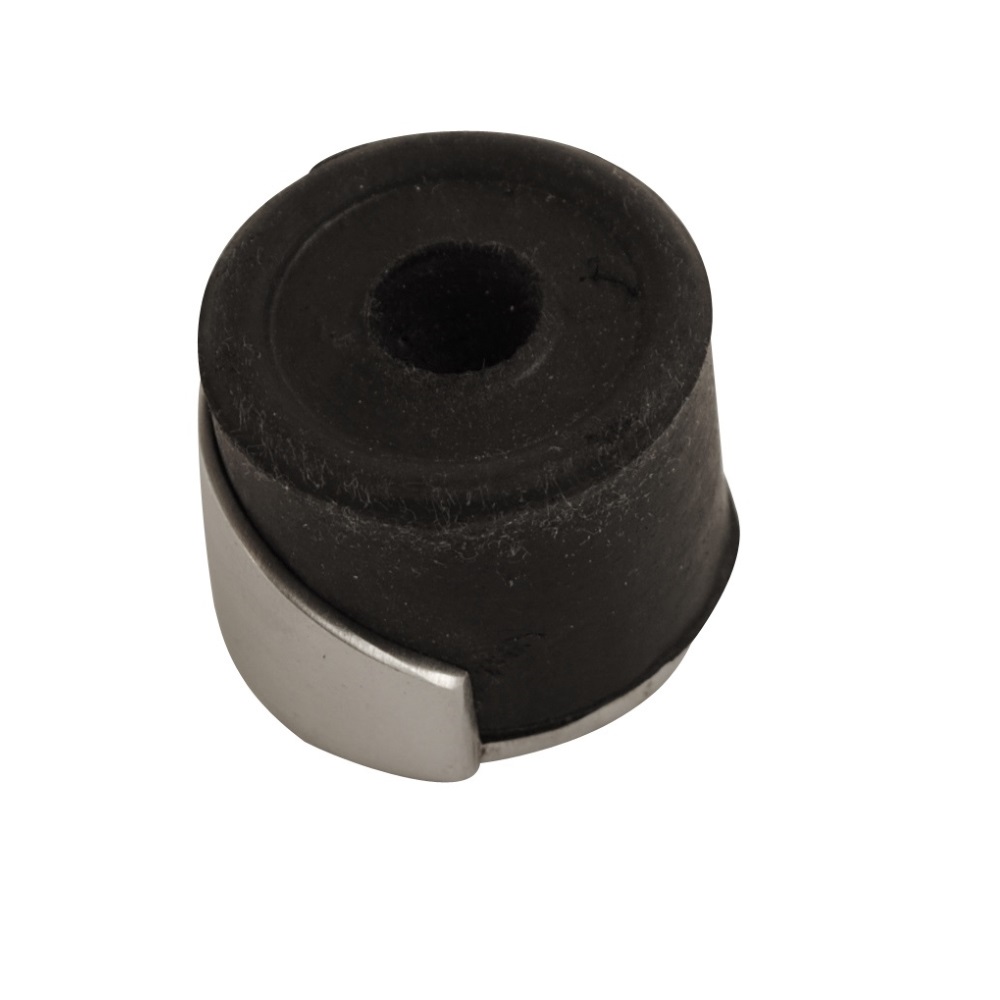Shielded Door Stop Satin Chrome 33mm