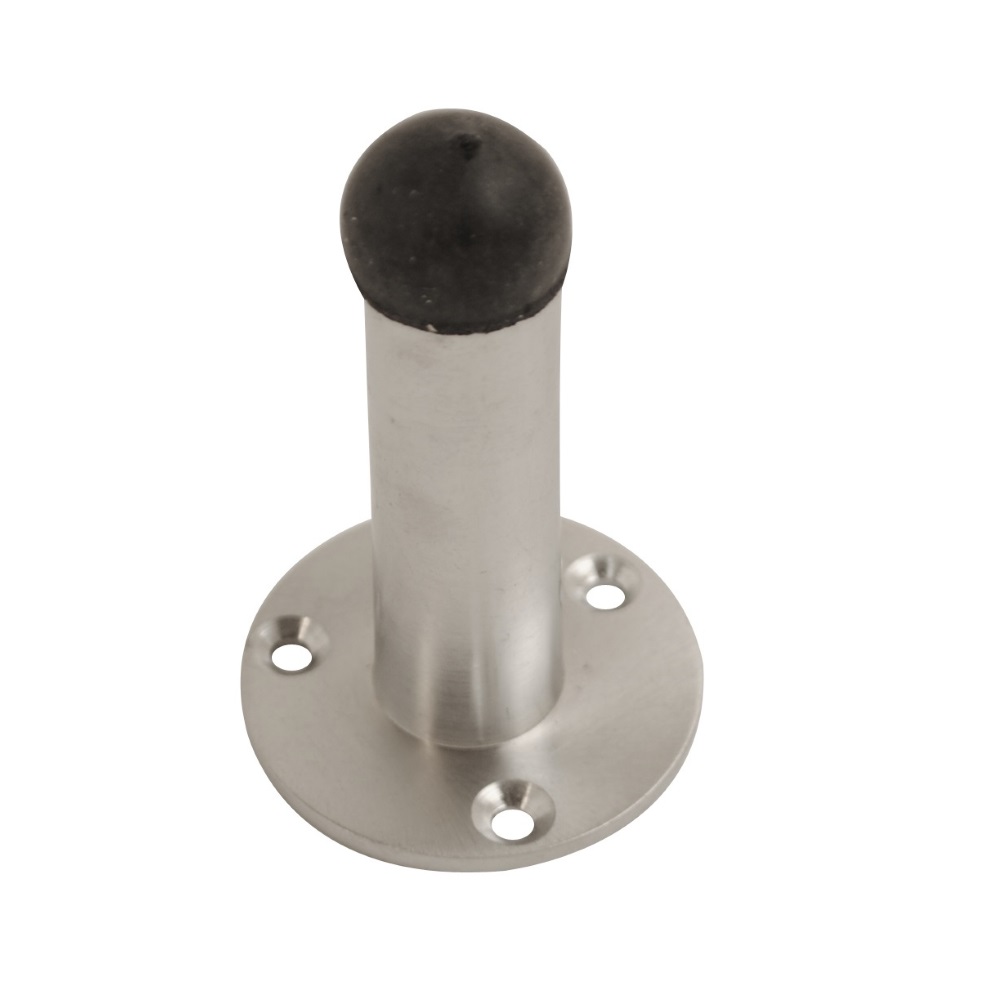 Projection Door Stop Satin Chrome 75mm