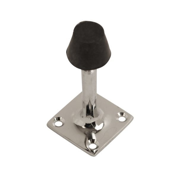 Projection Square Door Stop Chrome 63mm