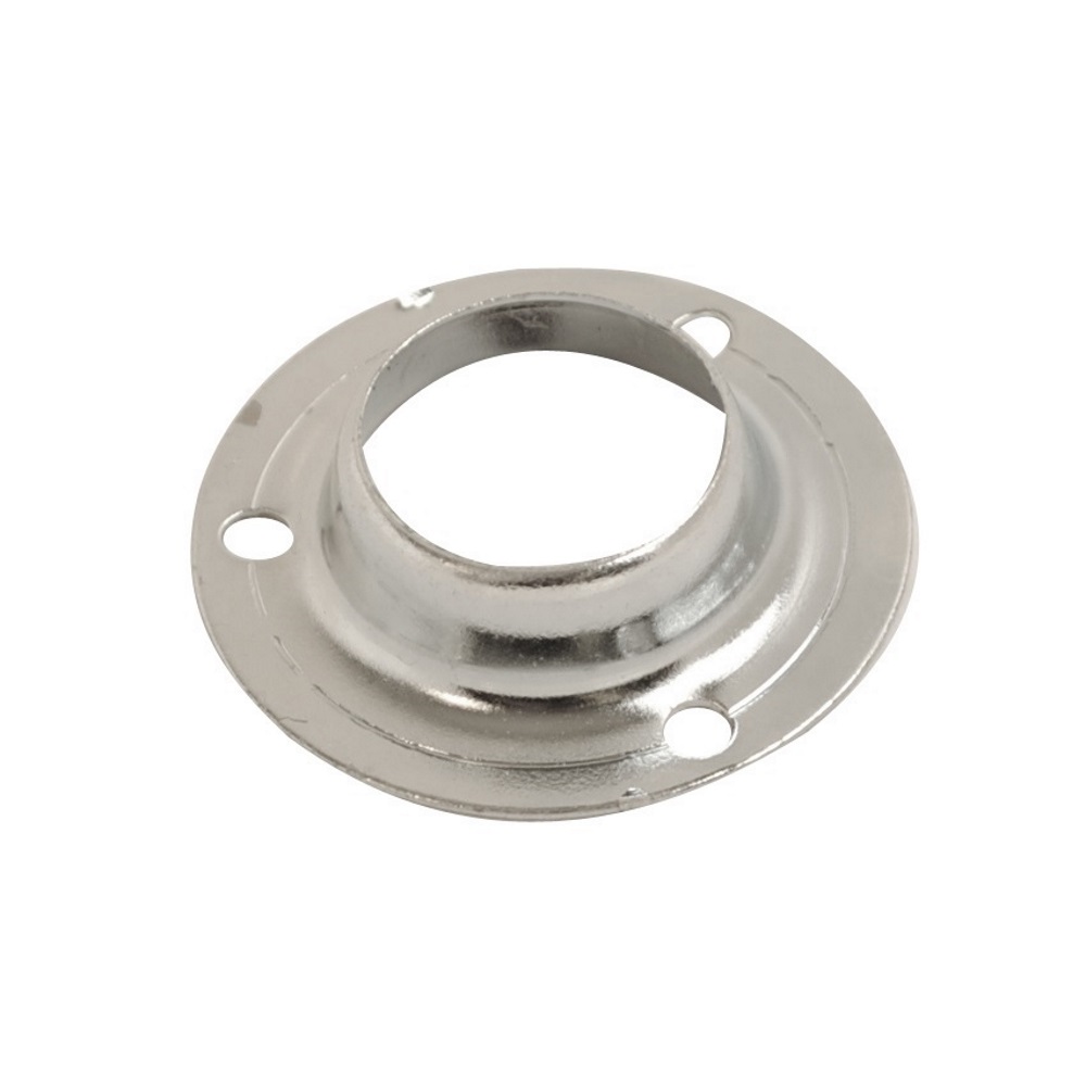 Wardrobe Rail Steel Socket CP 19mm