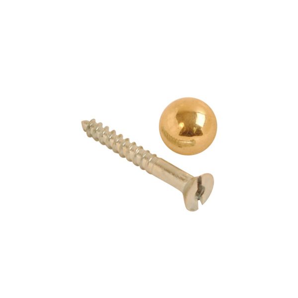 Mirror Screw and Dome Brass (Retail Pack of 4)