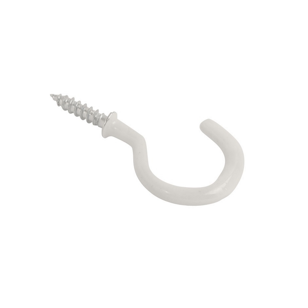 Shouldered Cup Hook White 32mm (Jumbo Pack of 250)