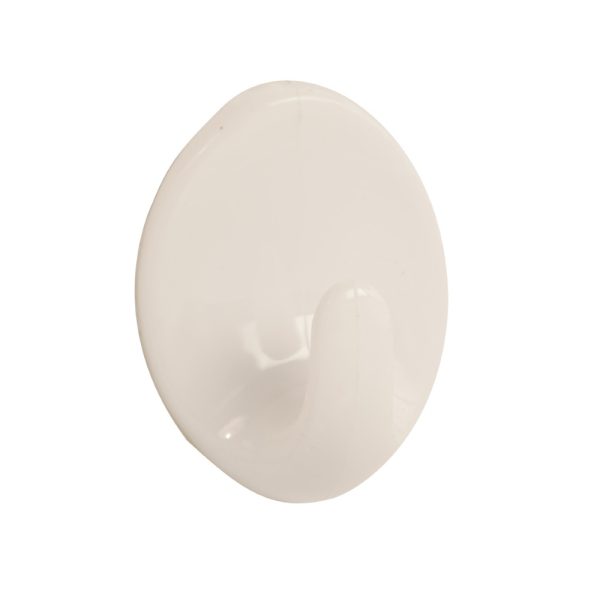 Self Adhesive Oval Hook White (Jumbo Pack of 50)