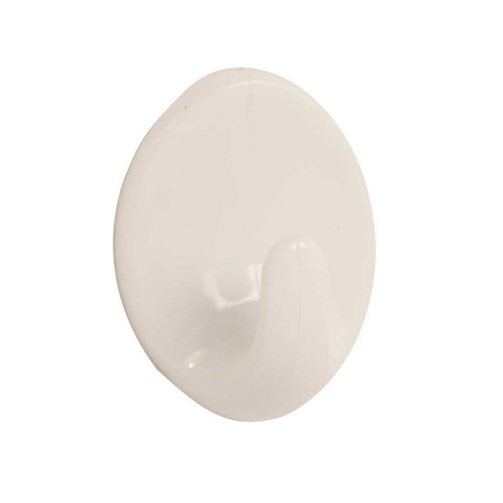 Self Adhesive Oval Hook White (Jumbo Pack of 50)