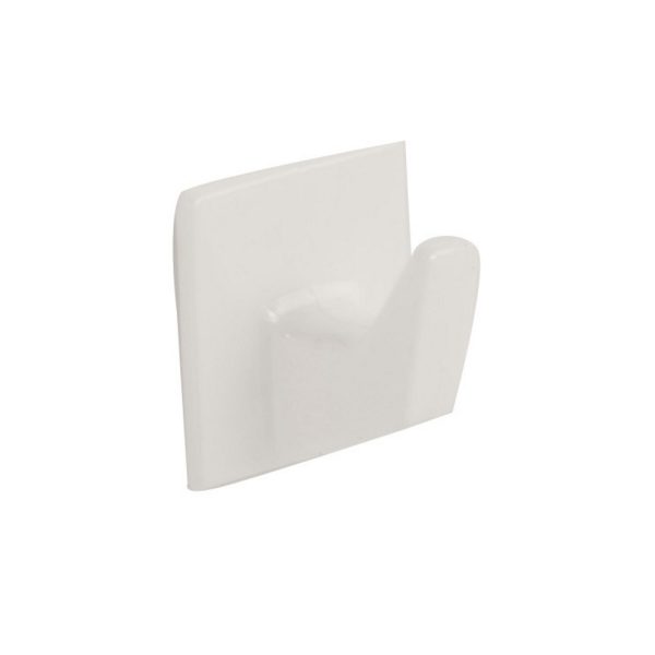 Square Hook Self Adhesive White