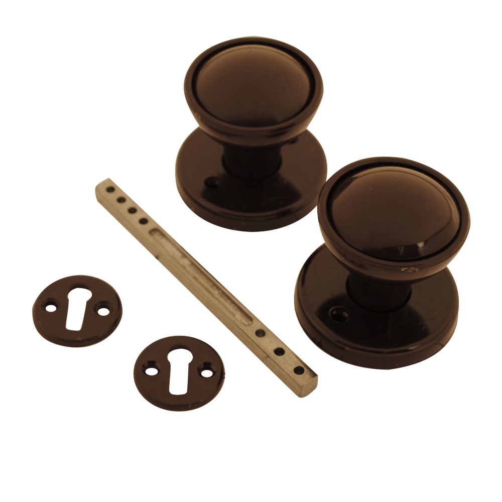 Mortice Knob Set Brown  (Retail Pack of 1)