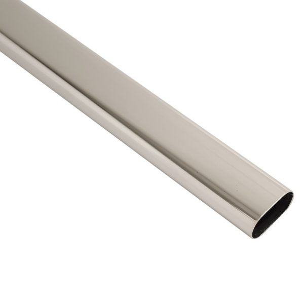 30x15mm Oval Wardrobe Rail CP