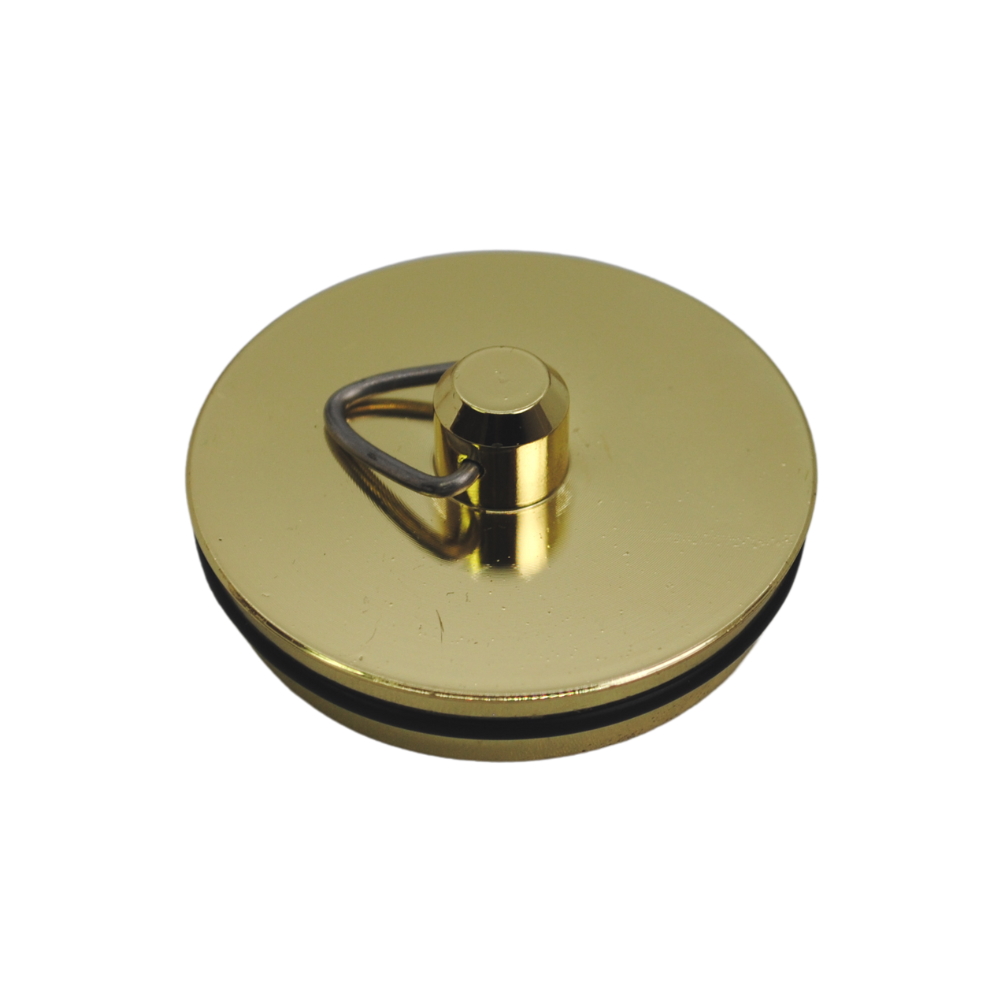 Metal Basin Plug Brass Plated 38mm