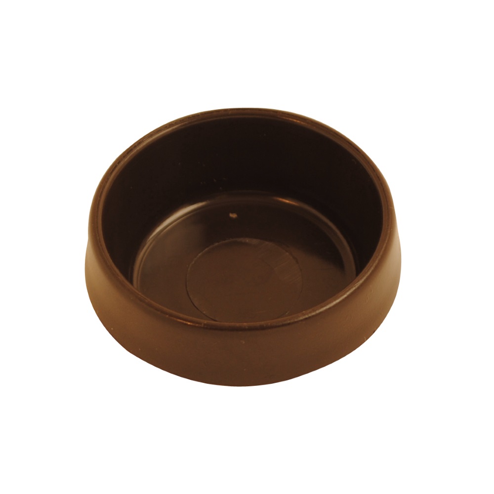 Caster Cup Large Brown & Felt Pad 68mm Felt Pad