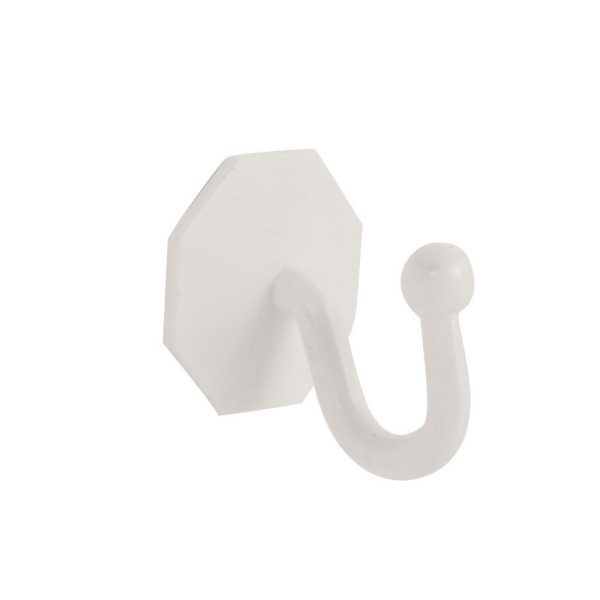 Tie Back Hook Self Adhesive White