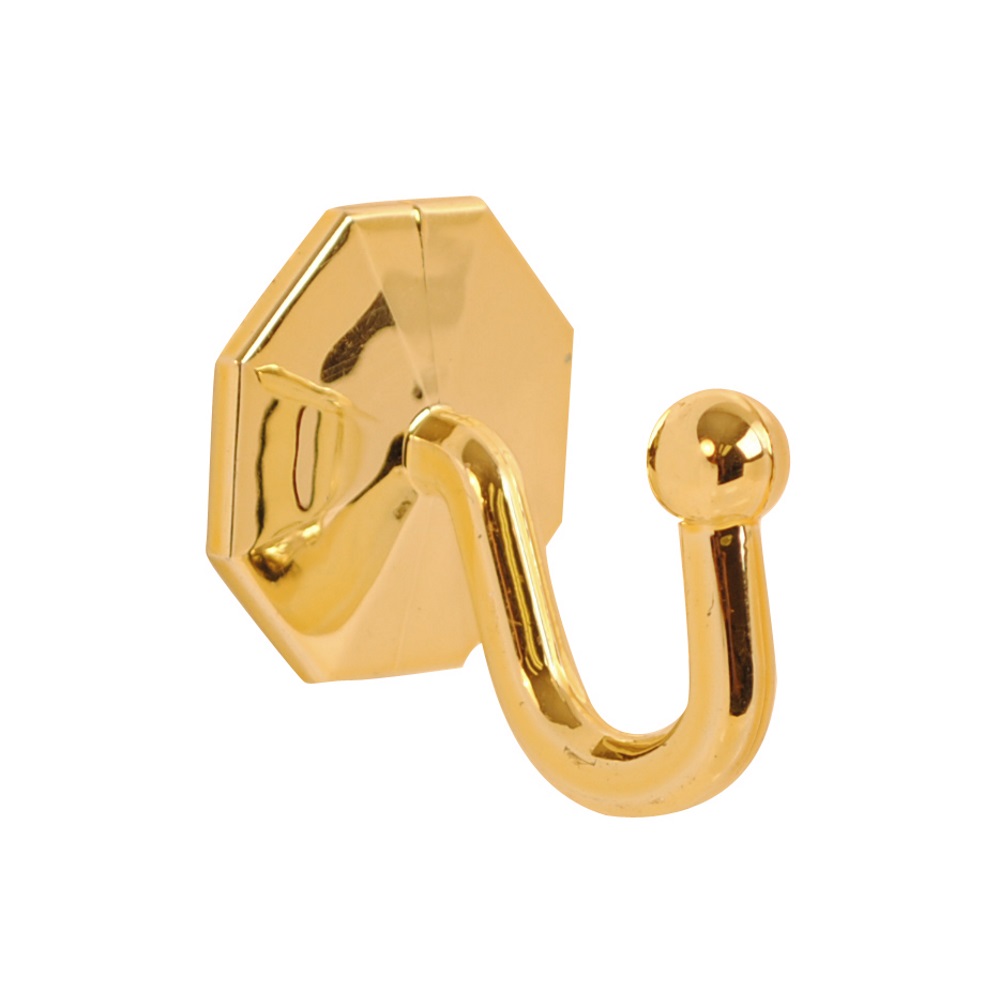 Self Adhesive Tie Back Hook Gold  (Jumbo Pack of 25)