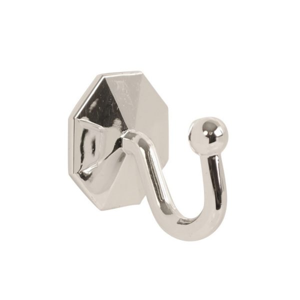 Tie Back Hook Self Adhesive Silver