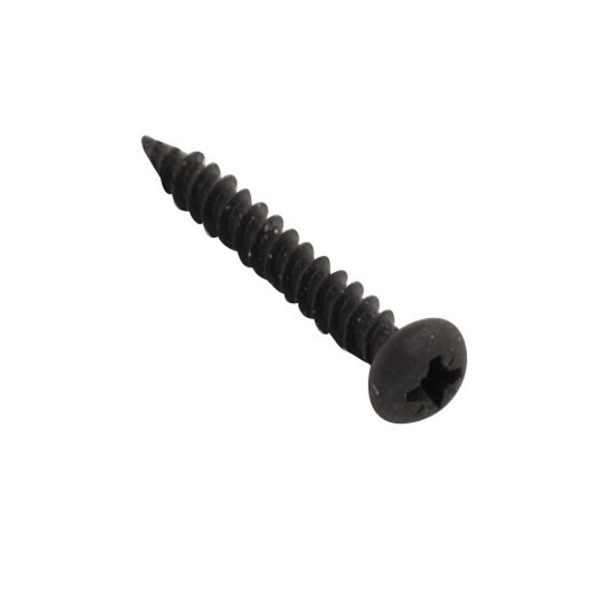 Wood Screw T/Thread RND Pozi Black