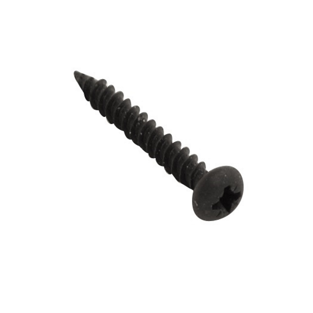 Wood screw T/Thread RND Pozi Black (Retail Pack)