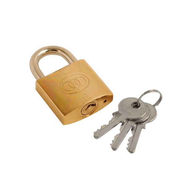 Tri-Circle Padlock Brass (Retail Pack of 1)
