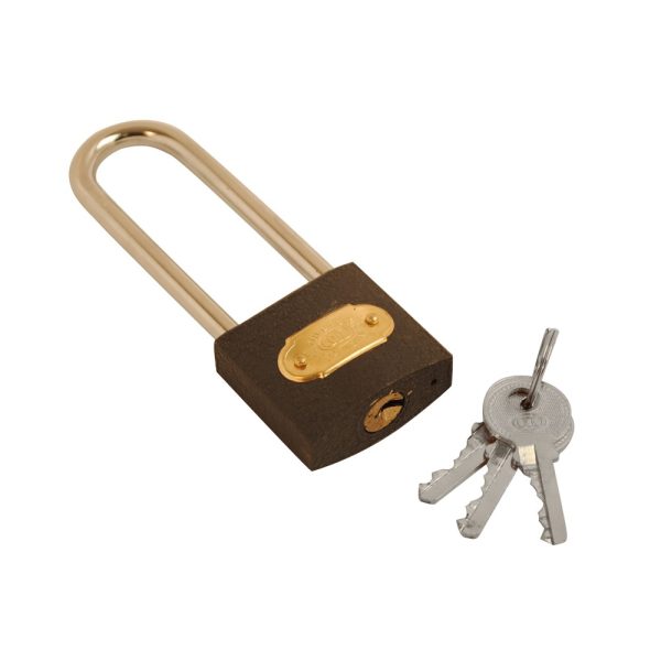 Tri-Circle Padlock Iron Long Shackle (Retail Pack of 1)